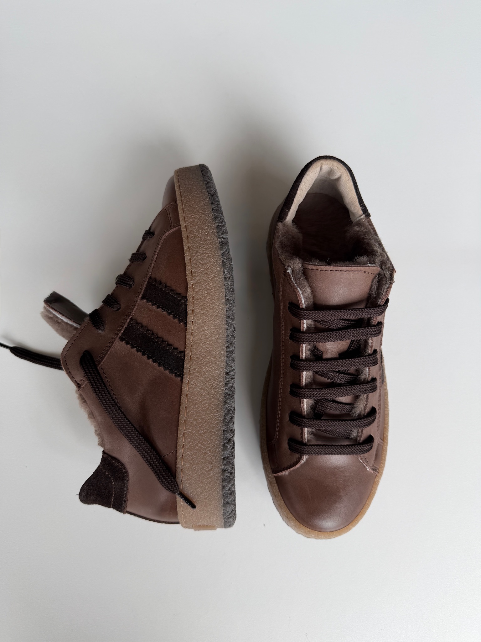 Sneaker Fodera Agnello Marrone