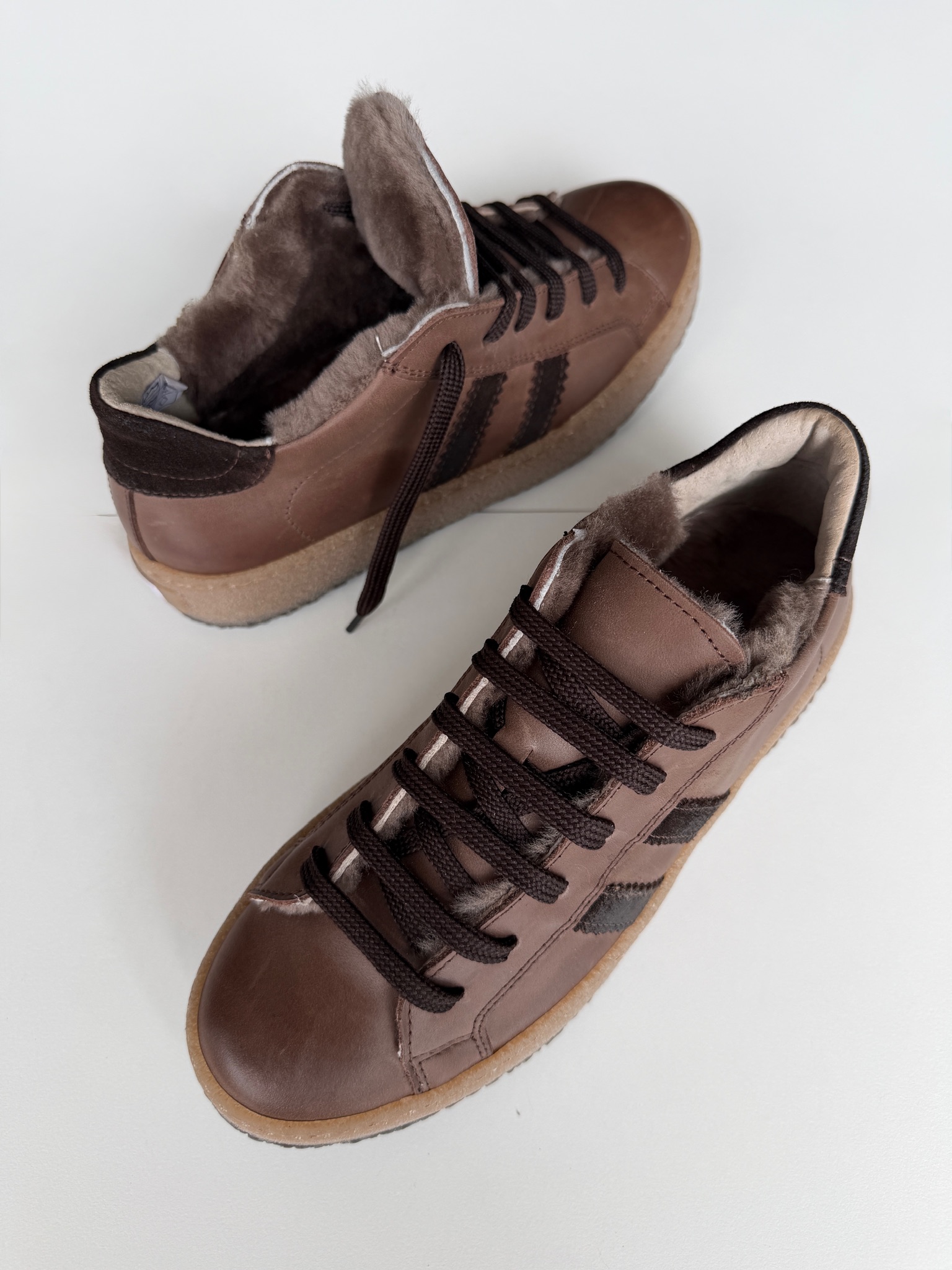 Sneaker Fodera Agnello Marrone - immagine 4