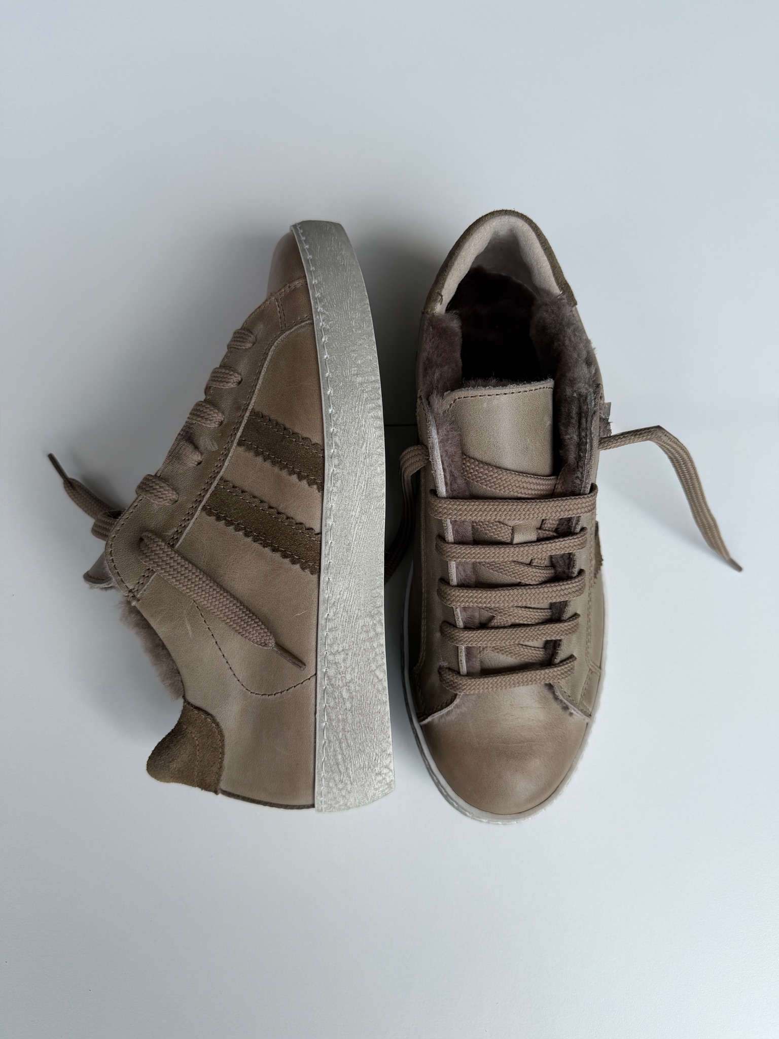Sneaker Fodera Agnello Taupe - immagine 6