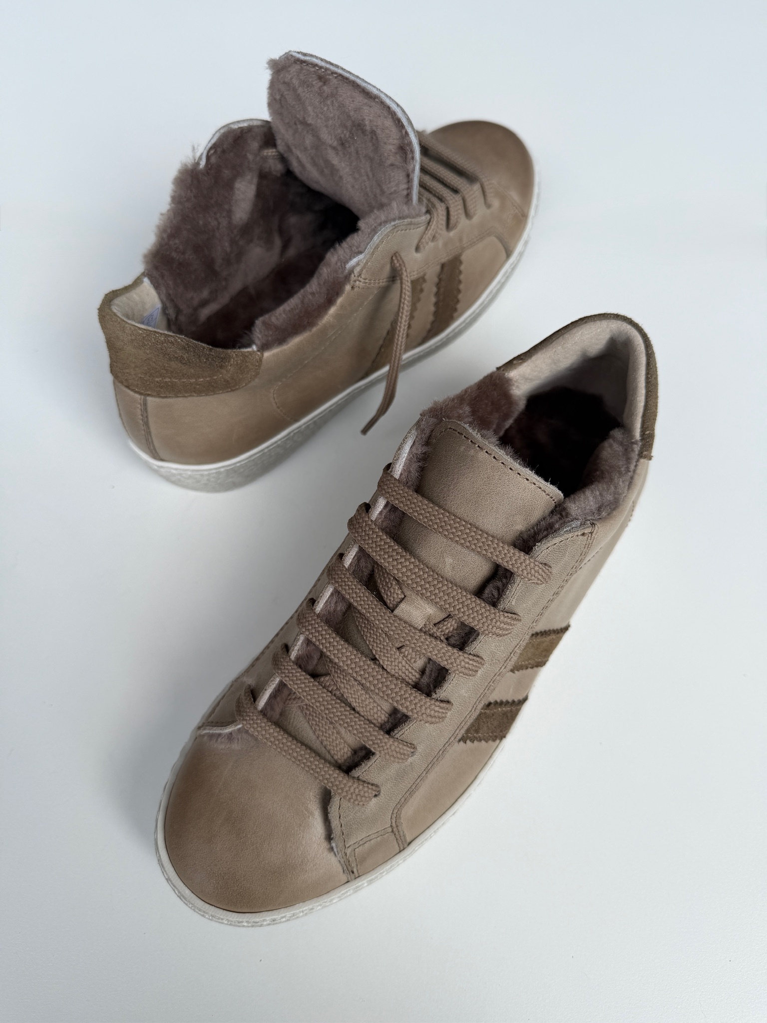 Sneaker Fodera Agnello Taupe - immagine 5